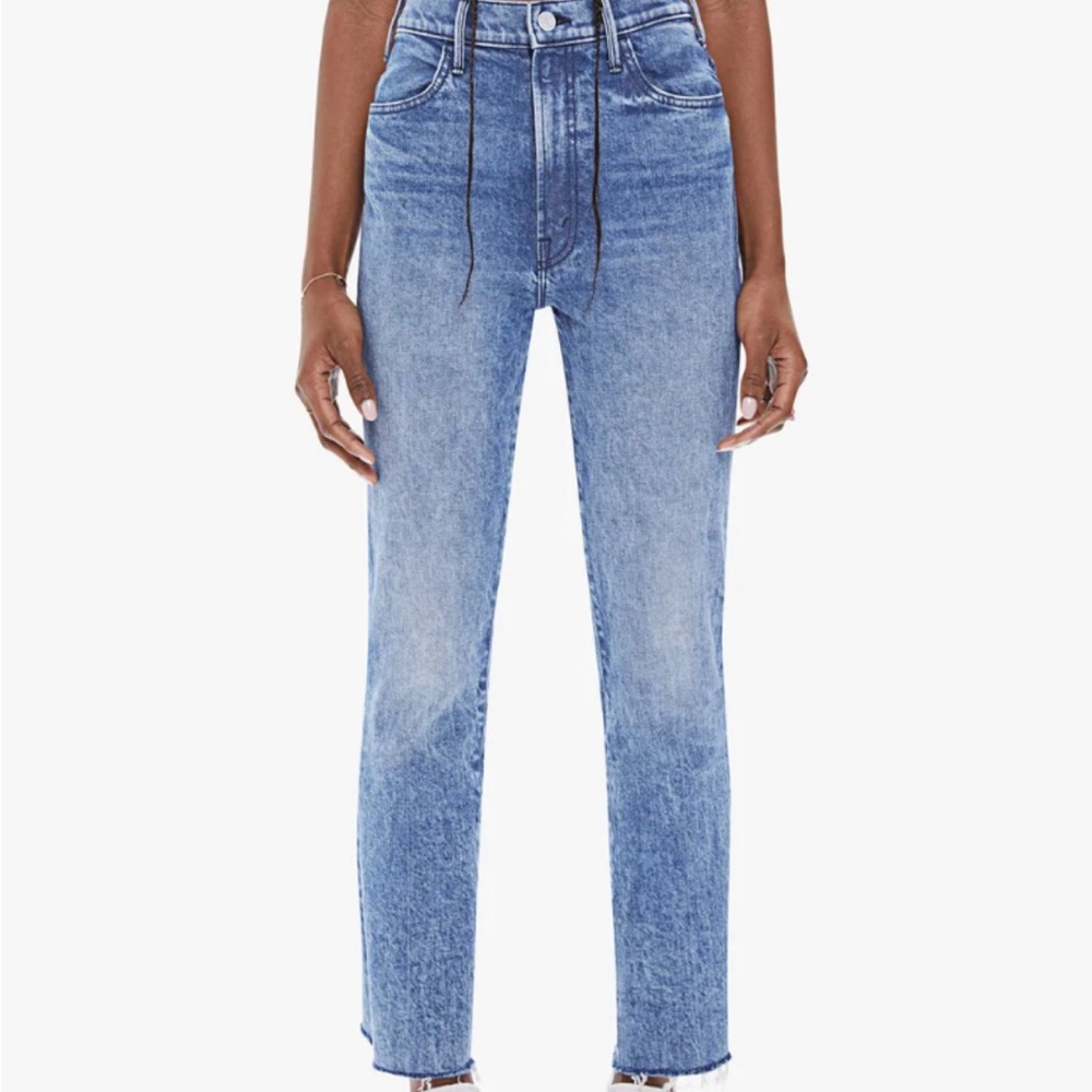 MOTHER Hustler ankle fray, size 25.